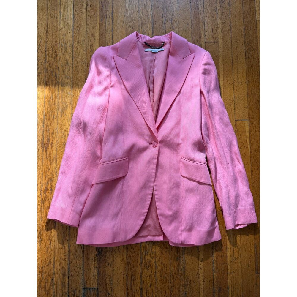 Stella McCartney Gorgeous Linen-Blend Pink Blazer 40 / M